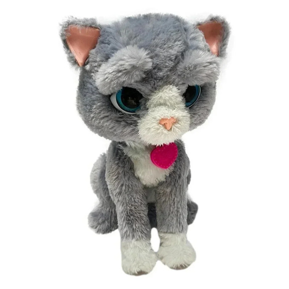 Hasbro FurReal Friends Cat Bootsie Gray Interactive  Plush 12 in Works - Picture 1 of 8